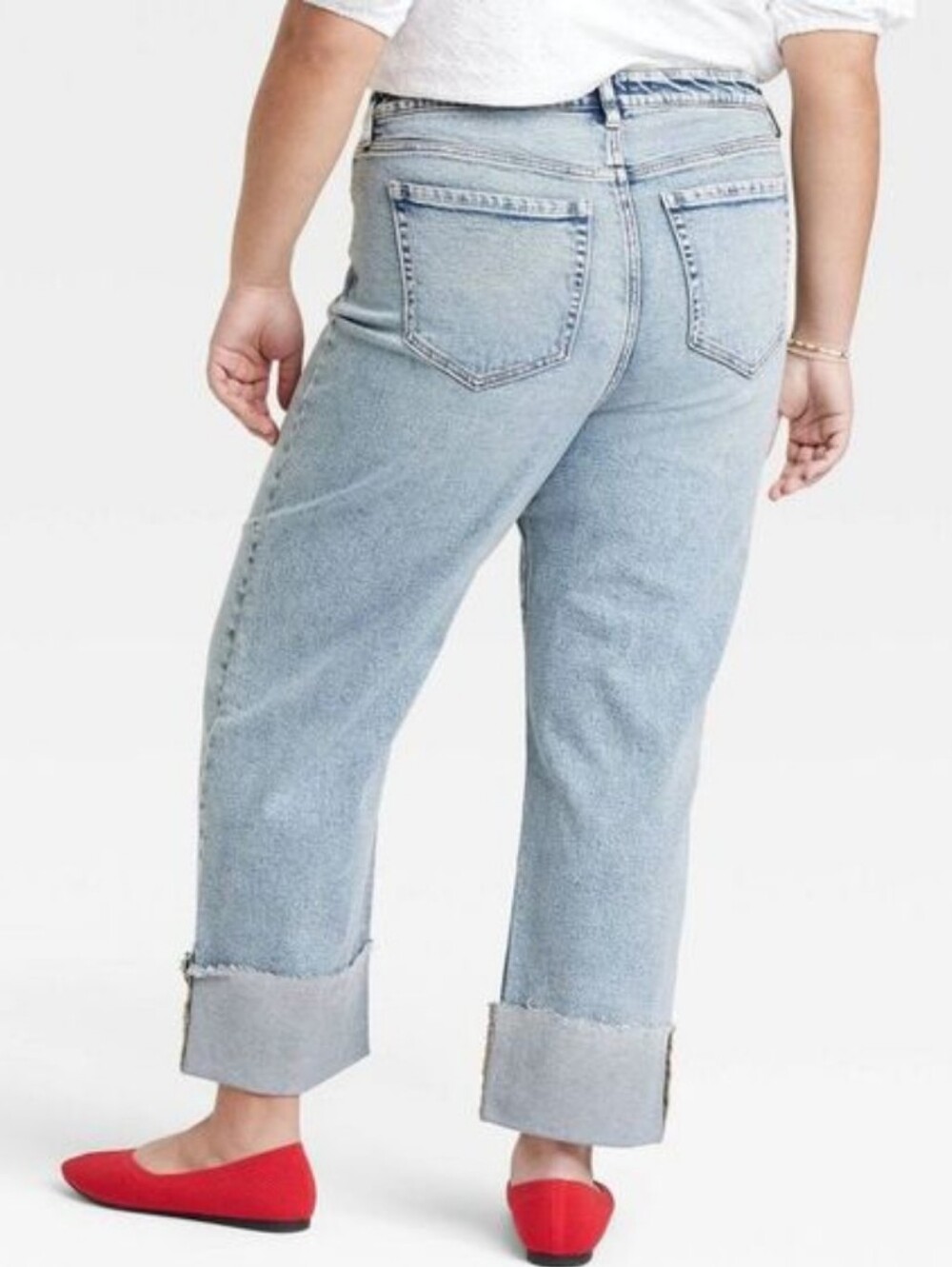 Ava & Viv Light Blue High-Rise Straight Leg Jeans - Picture 2 of 11